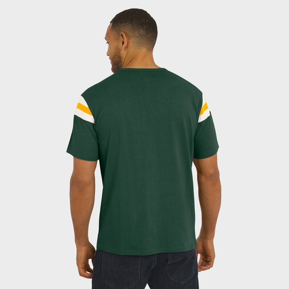 Green Bay Packers Darius Rucker Collection Football Stripe Sleeve T-Shirt Green