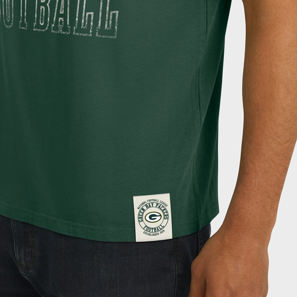 Green Bay Packers Darius Rucker Collection Football Stripe Sleeve T-Shirt Green