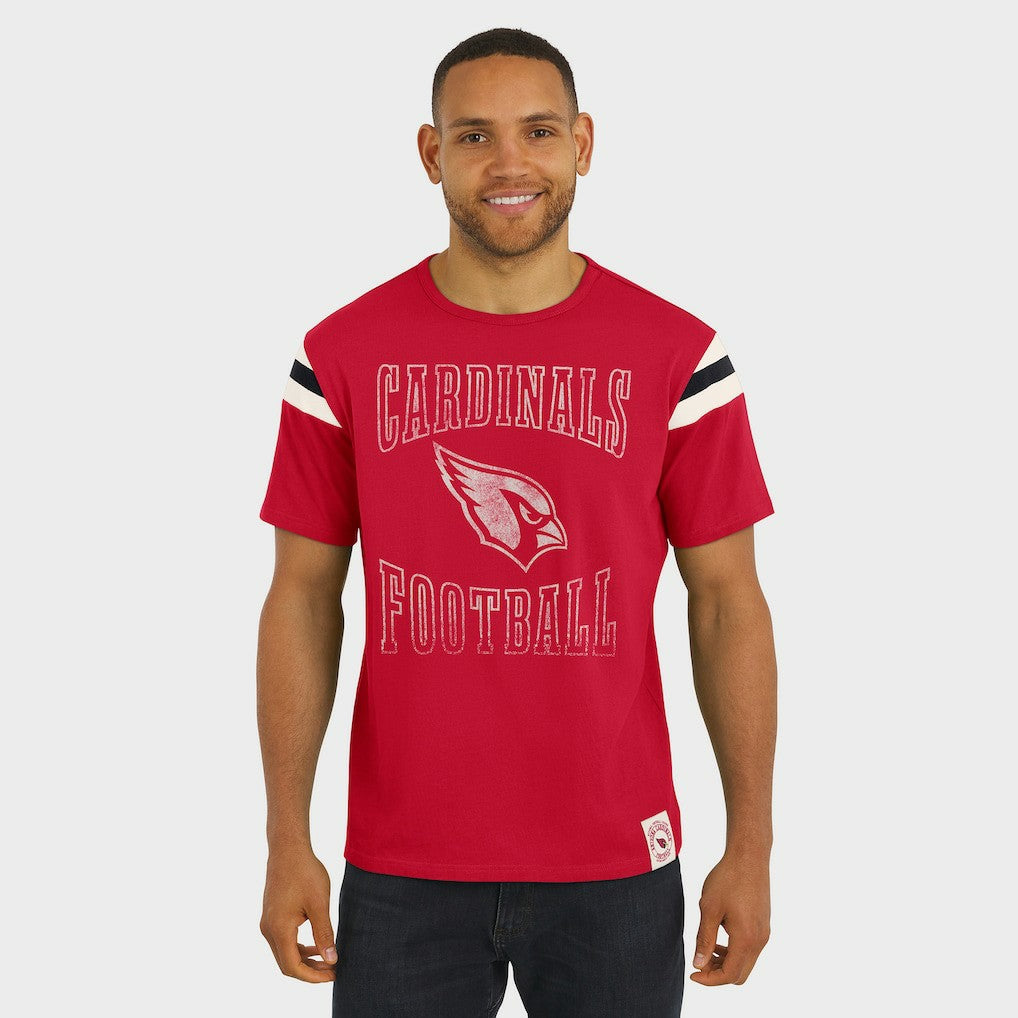Arizona Cardinals Darius Rucker Collection Football Stripe Sleeve T-Shirt Cardinal