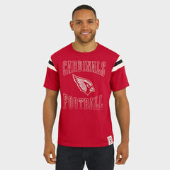 Arizona Cardinals Darius Rucker Collection Football Stripe Sleeve T-Shirt Cardinal
