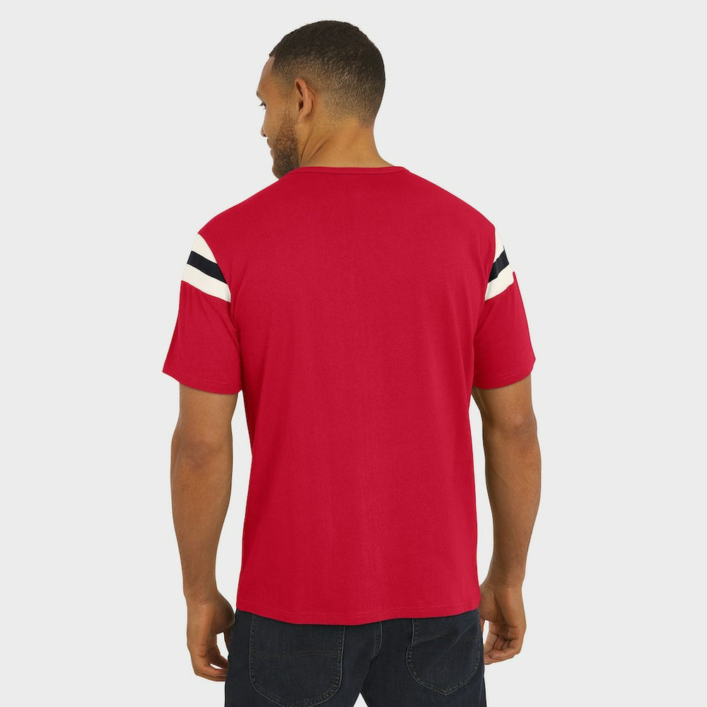 Arizona Cardinals Darius Rucker Collection Football Stripe Sleeve T-Shirt Cardinal