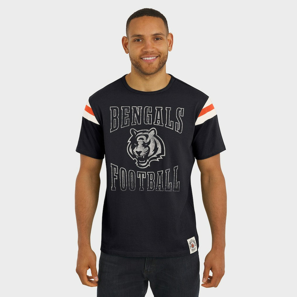 Cincinnati Bengals Darius Rucker Collection Football Stripe Sleeve T-Shirt Black
