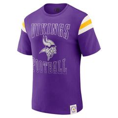 Minnesota Vikings Darius Rucker Collection Football Stripe Sleeve T-Shirt Purple