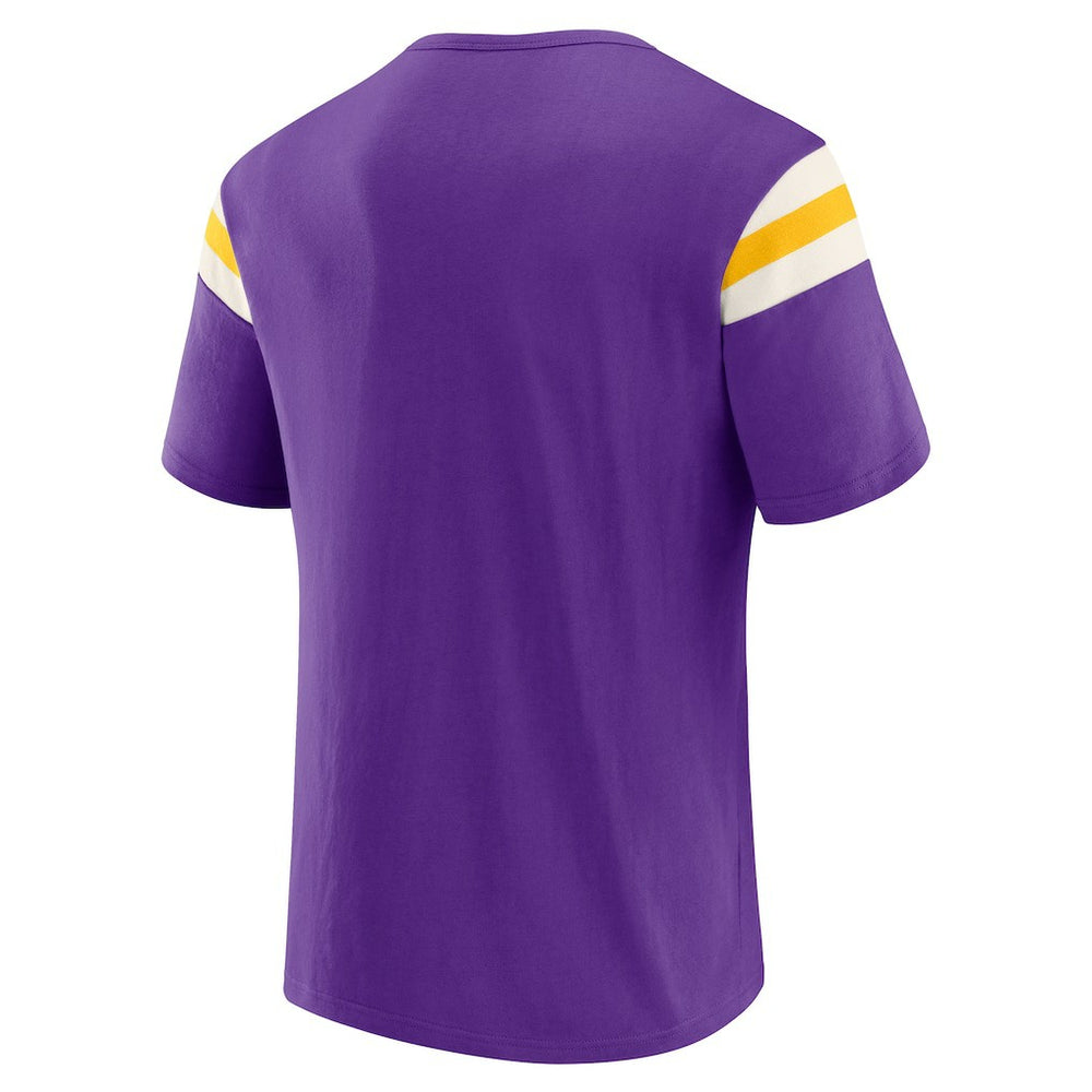 Minnesota Vikings Darius Rucker Collection Football Stripe Sleeve T-Shirt Purple