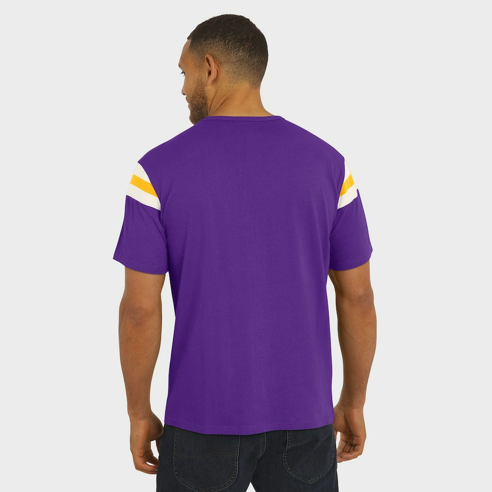 Minnesota Vikings Darius Rucker Collection Football Stripe Sleeve T-Shirt Purple