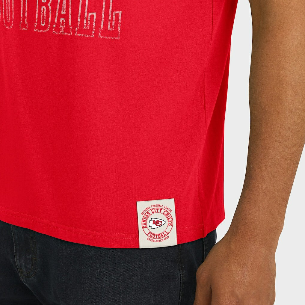 Kansas City Chiefs Darius Rucker Collection Football Stripe Sleeve T-Shirt Red