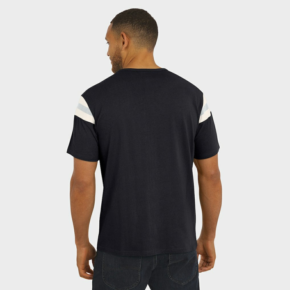 Las Vegas Raiders Darius Rucker Collection Football Stripe Sleeve T-Shirt Black