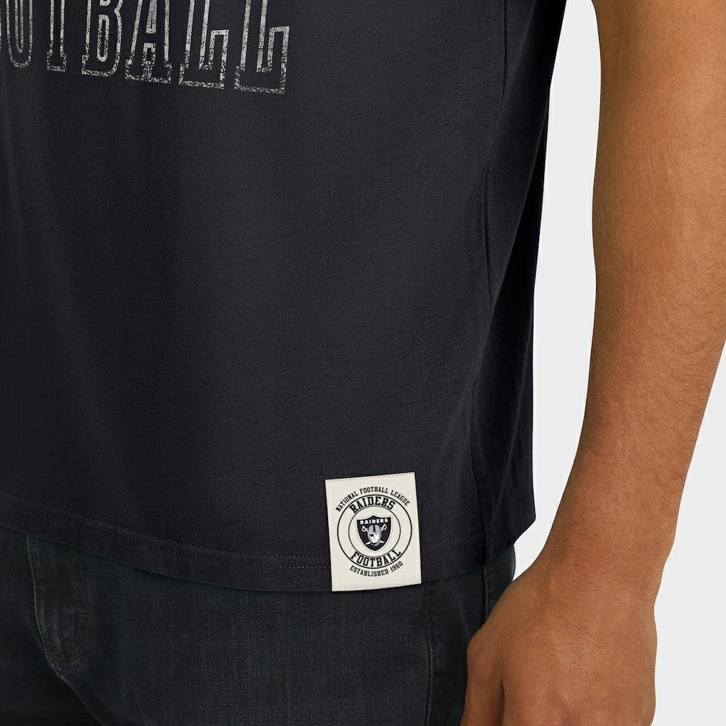 Las Vegas Raiders Darius Rucker Collection Football Stripe Sleeve T-Shirt Black