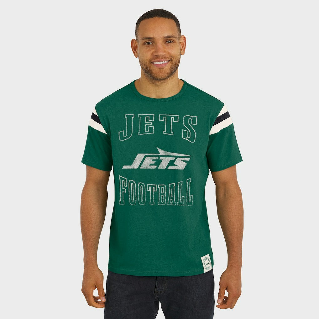 New York Jets Darius Rucker Collection Football Stripe Sleeve T-Shirt Green