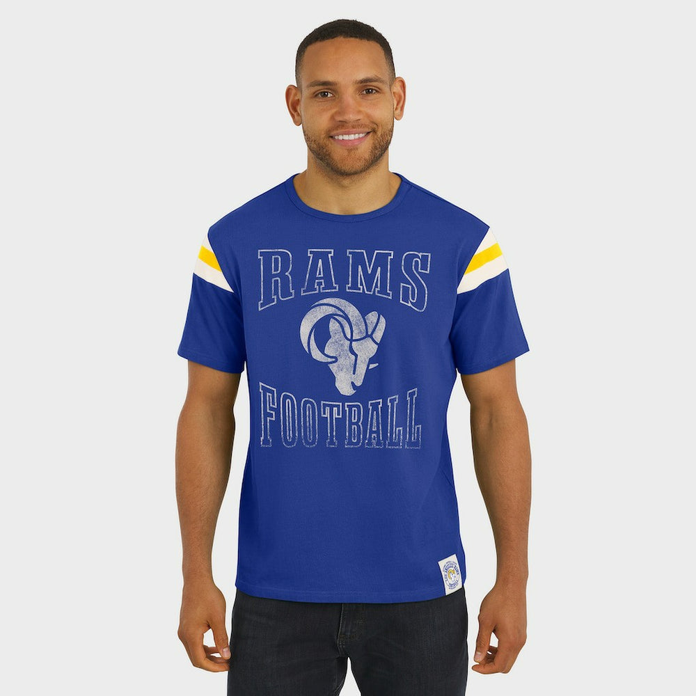 Los Angeles Rams Darius Rucker Collection Football Stripe Sleeve T-Shirt Royal
