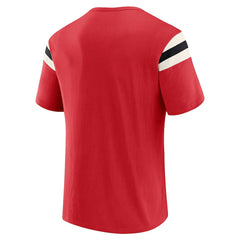 San Francisco 49ers Darius Rucker Collection Football Stripe Sleeve T-Shirt Scarlet