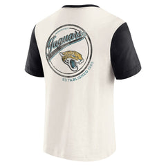 Jacksonville Jaguars Darius Rucker Collection Henley Colorblock Slub Pocket T-Shirt Cream