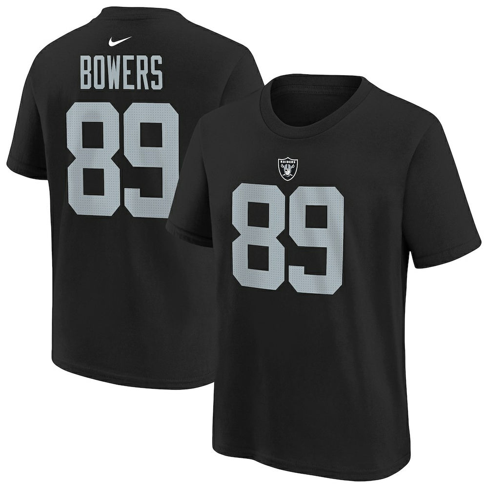 Brock Bowers Las Vegas Raiders Youth Player Name & Number T-Shirt Black