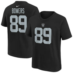 Brock Bowers Las Vegas Raiders Youth Player Name & Number T-Shirt Black