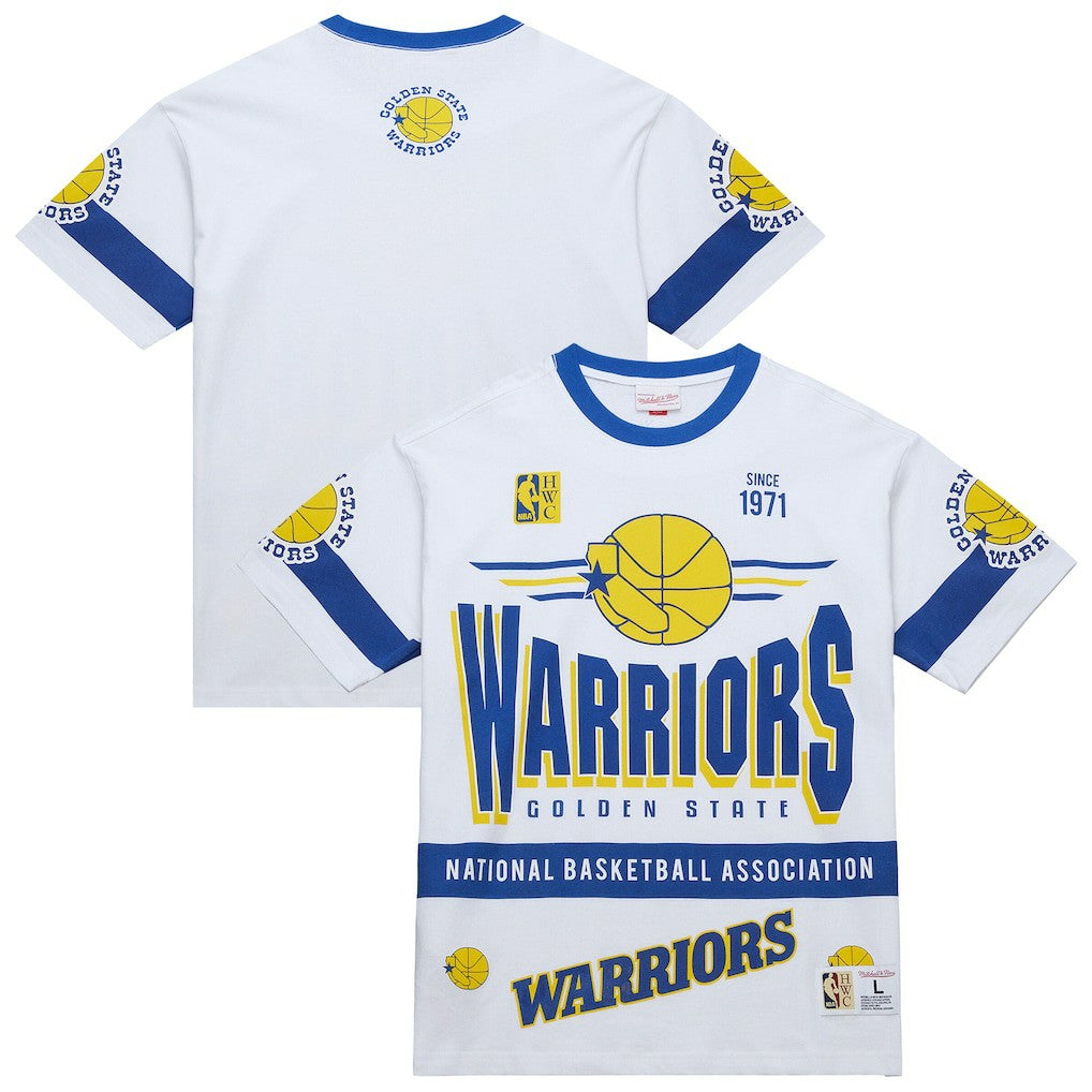 Golden State Warriors Unisex Hardwood Classics Vintage Team Origins Premium T-Shirt White