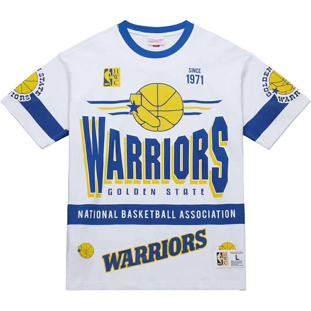 Golden State Warriors Unisex Hardwood Classics Vintage Team Origins Premium T-Shirt White
