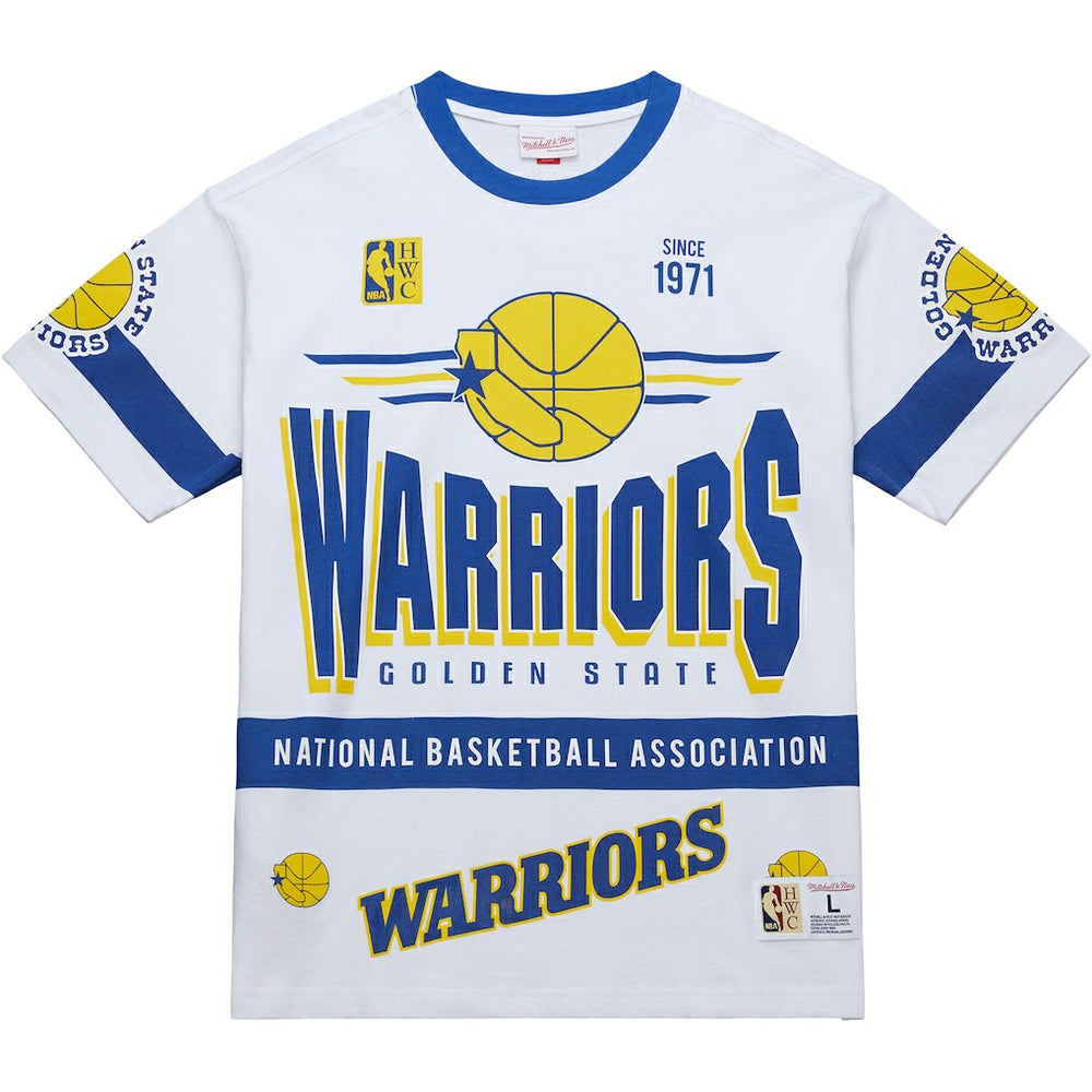Golden State Warriors Unisex Hardwood Classics Vintage Team Origins Premium T-Shirt White