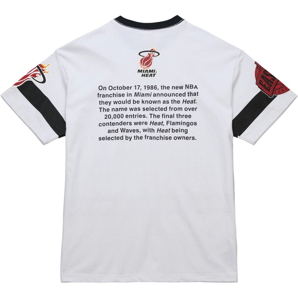 Miami Heat Unisex Hardwood Classics Vintage Team Origins Premium T-Shirt White