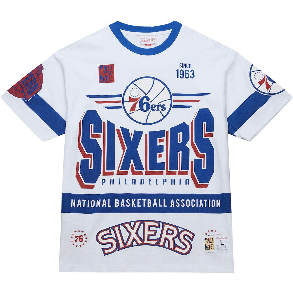 Philadelphia 76ers Unisex Hardwood Classics Vintage Team Origins Premium T-Shirt White