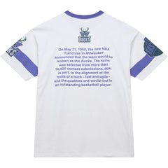 Milwaukee Bucks Unisex Hardwood Classics Vintage Team Origins Premium T-Shirt White