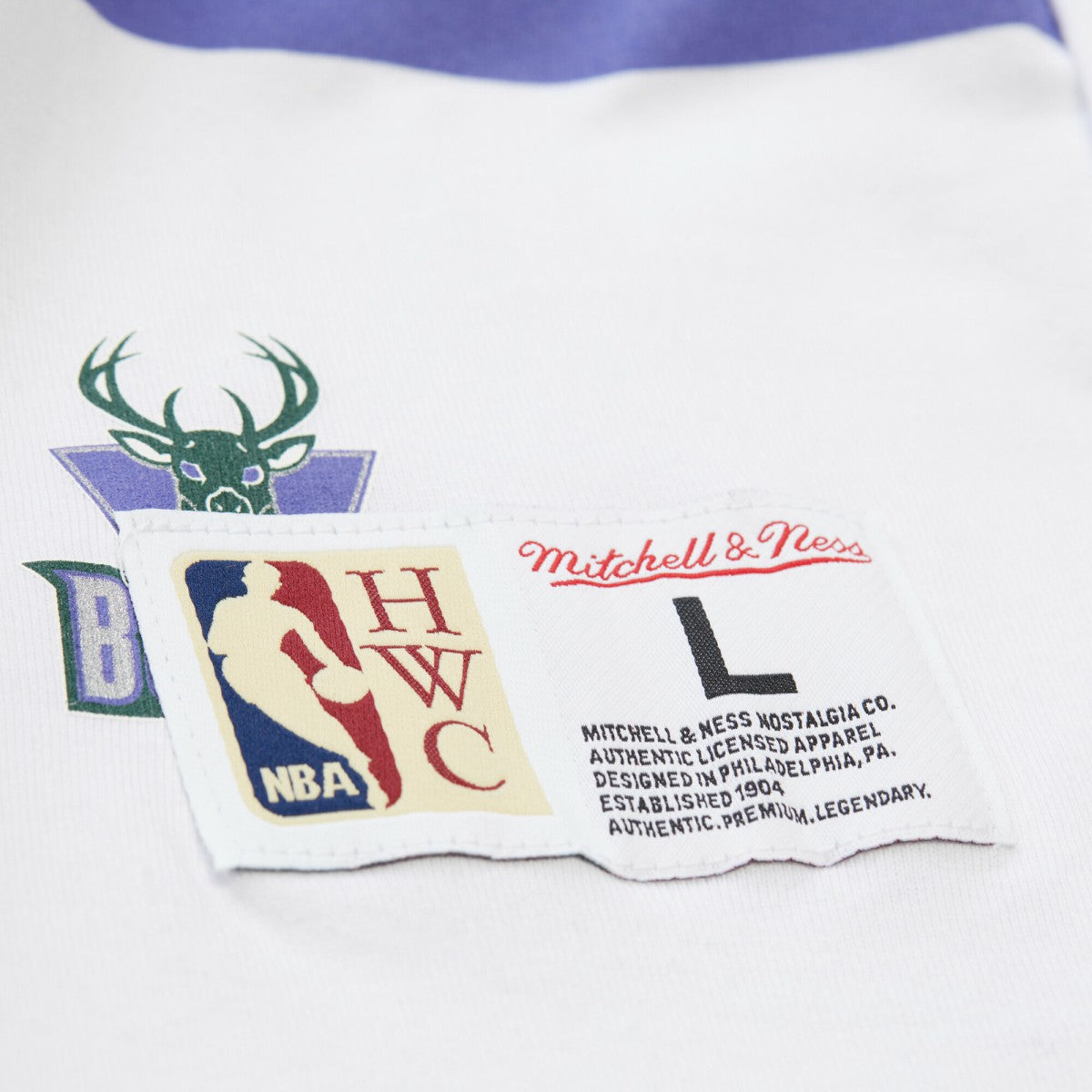 Milwaukee Bucks Unisex Hardwood Classics Vintage Team Origins Premium T-Shirt White