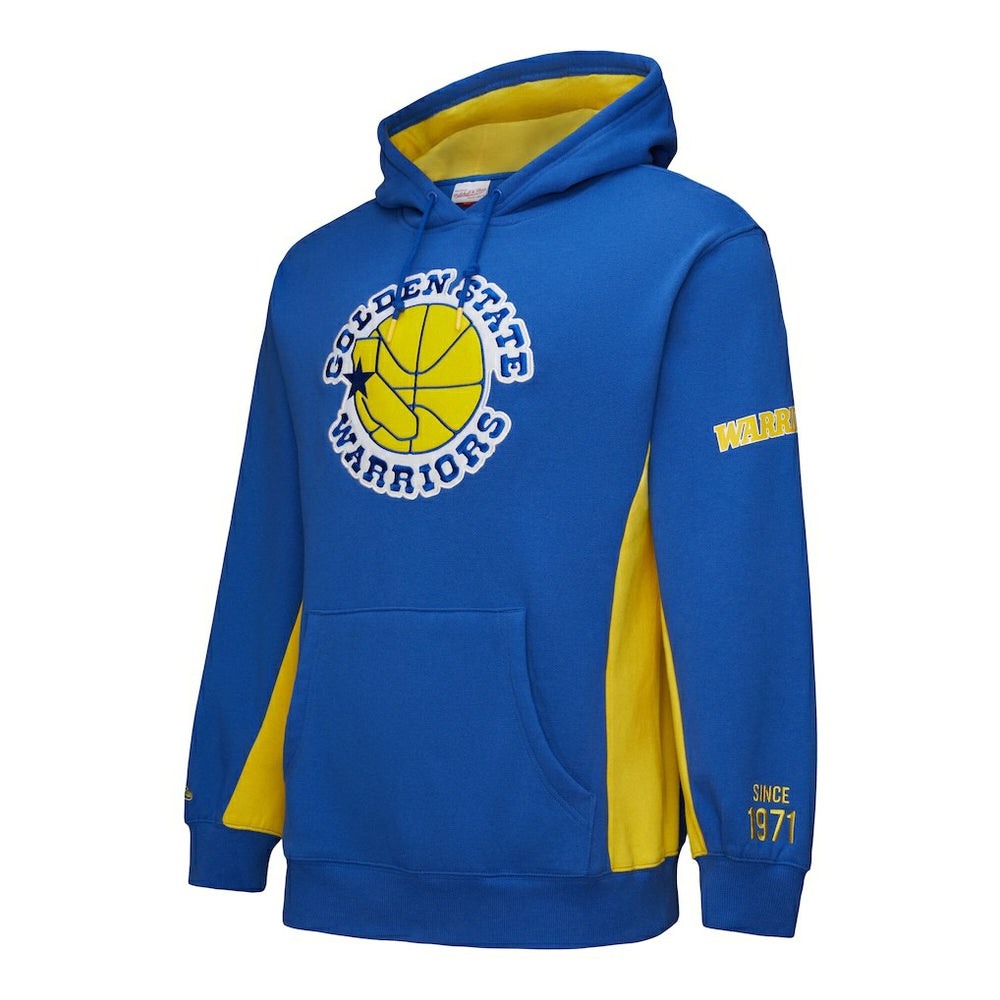Golden State Warriors Hardwood Classics Team Origins Fleece Pullover Hoodie Royal