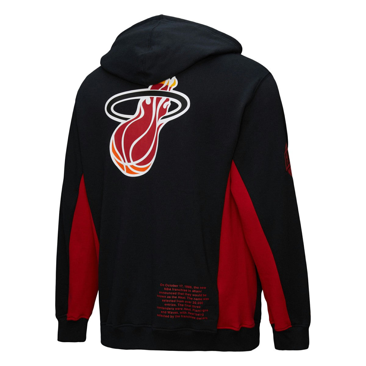 Miami Heat Hardwood Classics Team Origins Fleece Pullover Hoodie Black