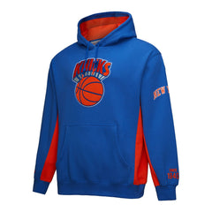 New York Knicks Hardwood Classics Team Origins Fleece Pullover Hoodie Blue