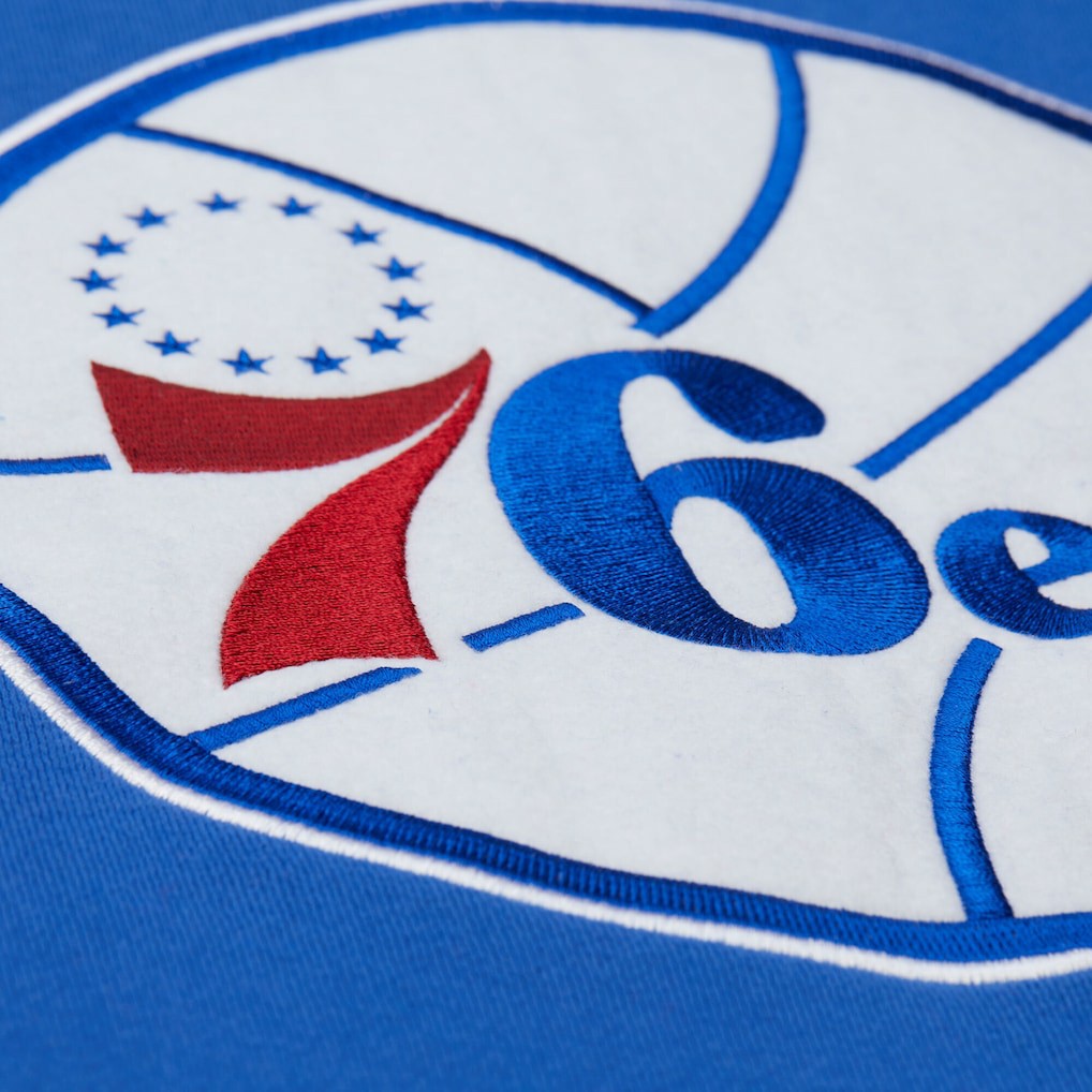 Philadelphia 76ers Hardwood Classics Team Origins Fleece Pullover Hoodie Royal