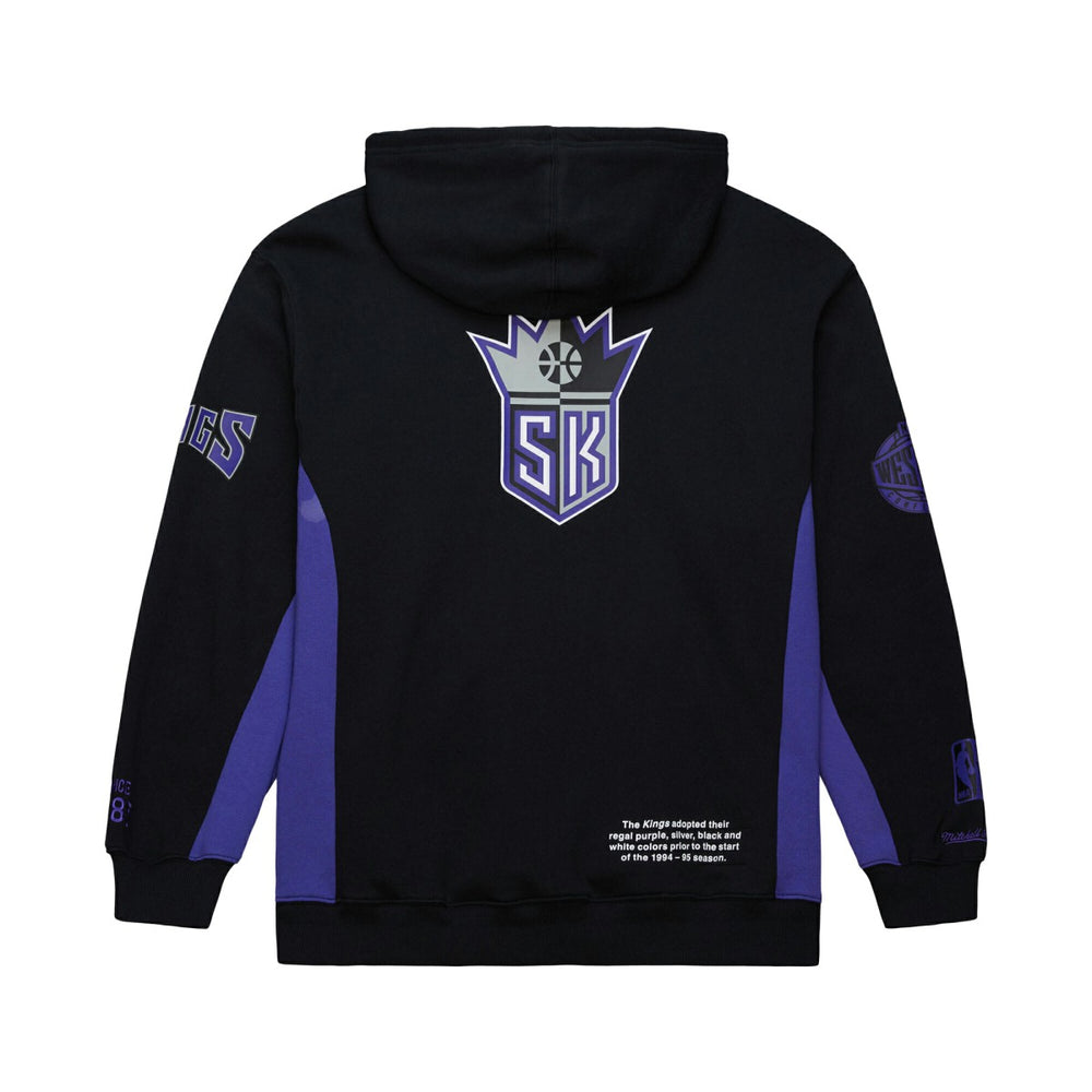 Sacramento Kings Hardwood Classics Team Origins Fleece Pullover Hoodie Black