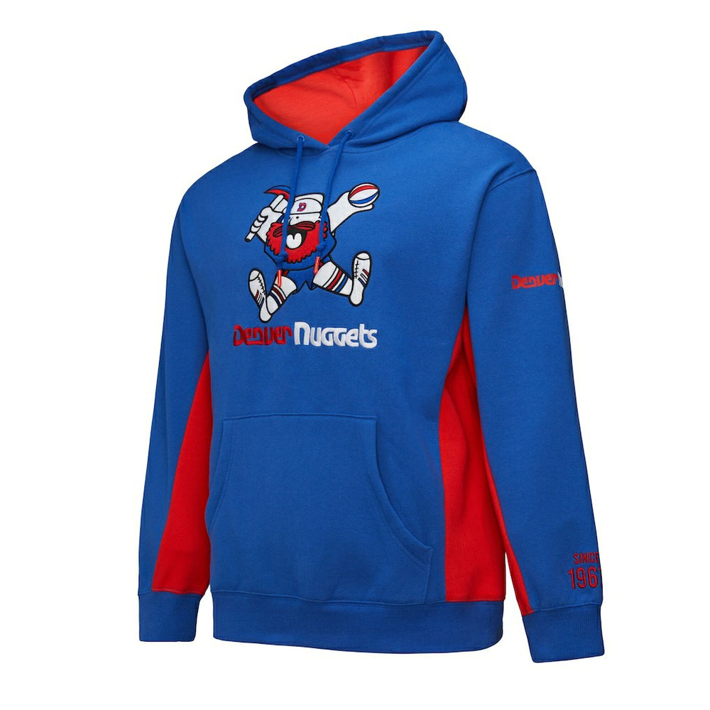 Denver Nuggets Hardwood Classics Team Origins Fleece Pullover Hoodie Royal