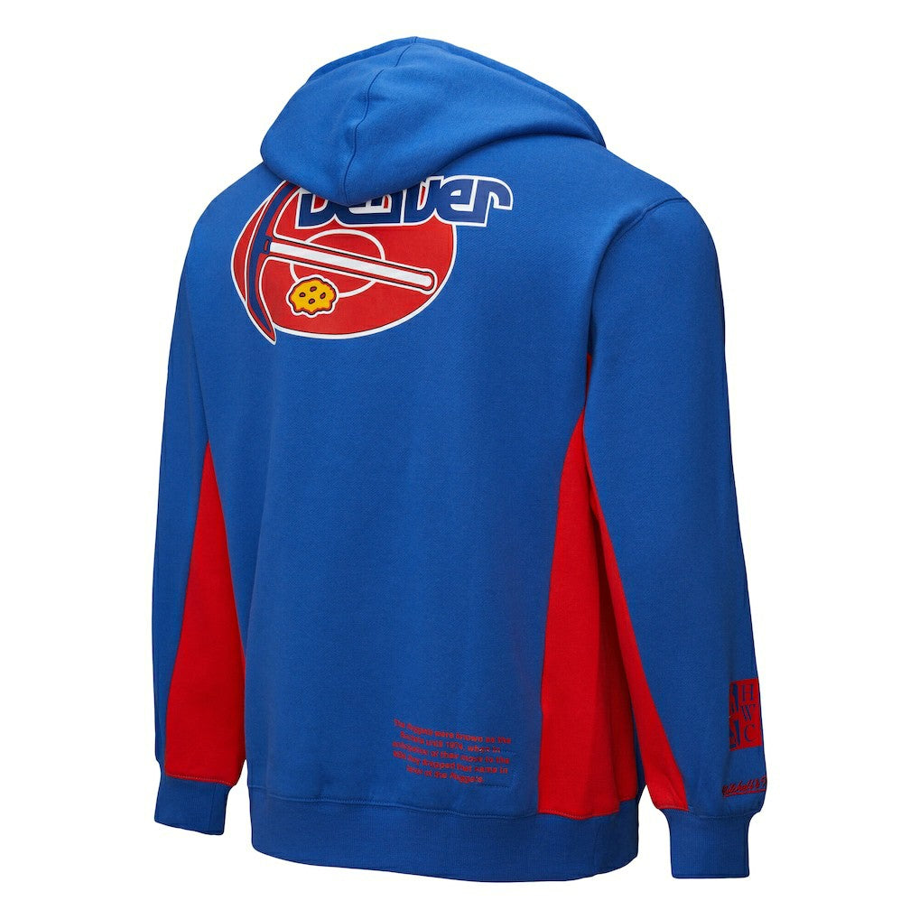 Denver Nuggets Hardwood Classics Team Origins Fleece Pullover Hoodie Royal