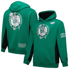 Boston Celtics Hardwood Classics Team Origins Fleece Pullover Hoodie Kelly Green