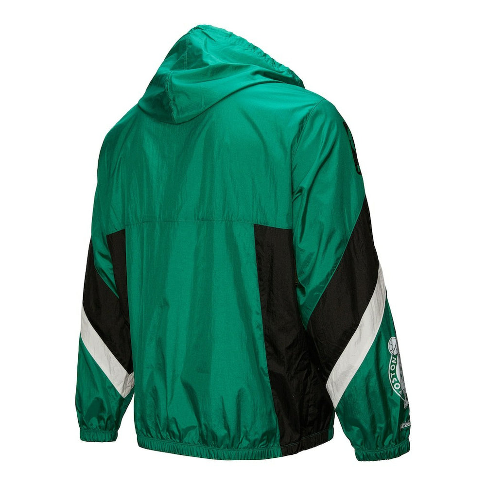 Boston Celtics Hardwood Classics Team Origins Anorak Quarter-Zip Windbreaker Jacket Kelly Green