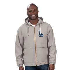 Los Angeles Dodgers G-III Sports by Carl Banks Full-Zip Rain Jacket - Gray Jackets