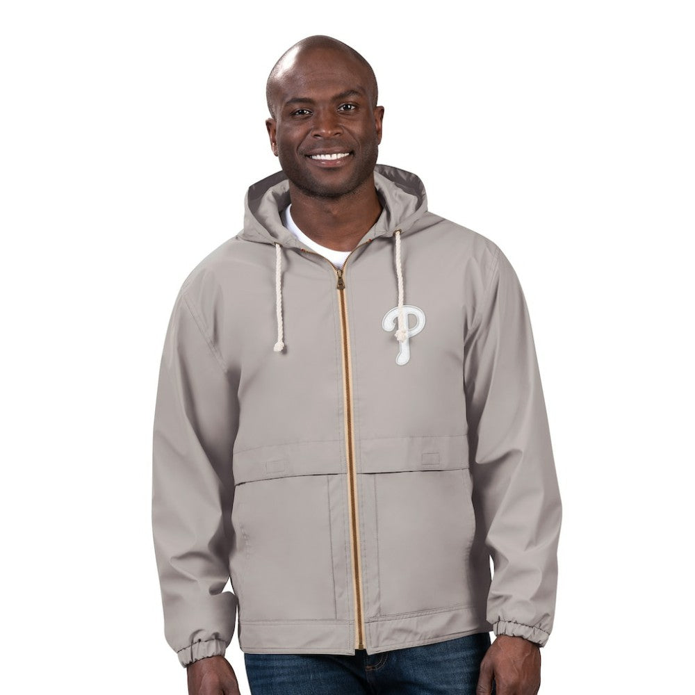 Philadelphia Phillies G-III Sports by Carl Banks Full-Zip Rain Jacket - Gray Jackets