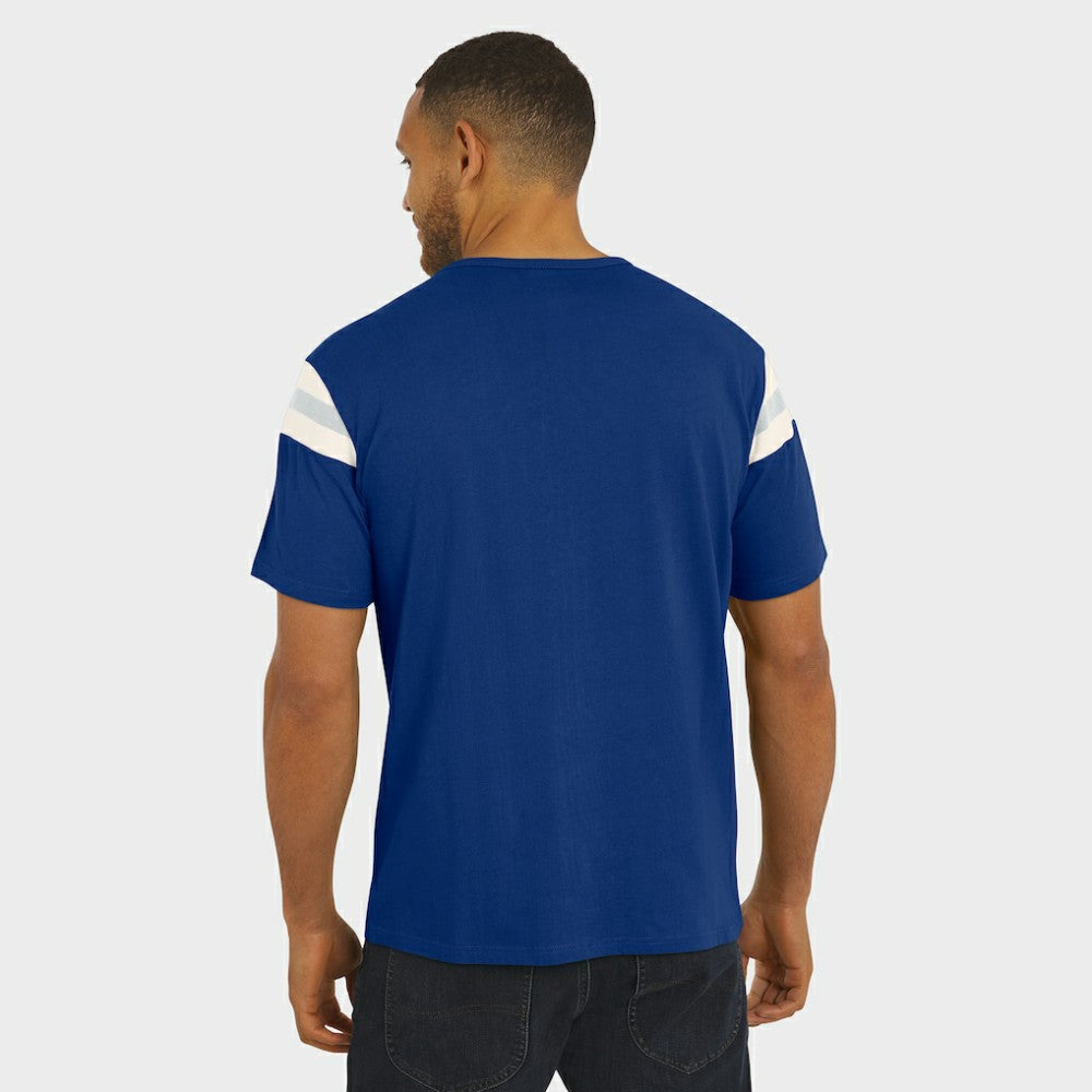 Los Angeles Dodgers Darius Rucker Collection by Fanatics Distressed Sleeve Stripe T-Shirt - Royal T-shirts