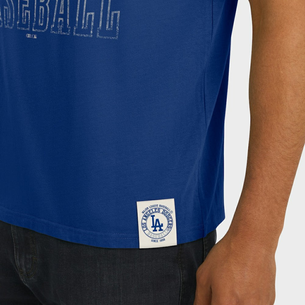 Los Angeles Dodgers Darius Rucker Collection by Fanatics Distressed Sleeve Stripe T-Shirt - Royal T-shirts