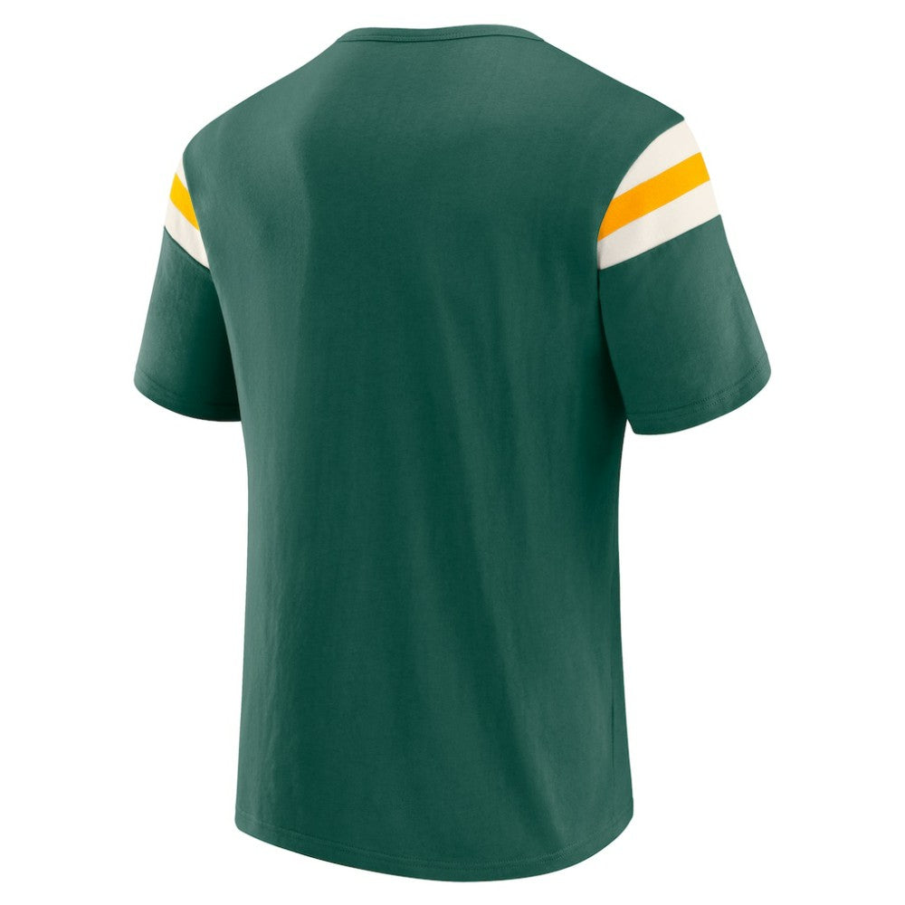 Athletics Darius Rucker Collection by Fanatics Distressed Sleeve Stripe T-Shirt - Green T-shirts