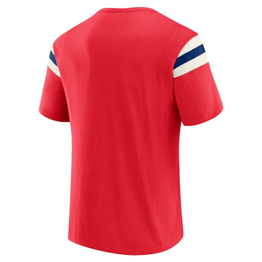 Philadelphia Phillies Darius Rucker Collection by Fanatics Distressed Sleeve Stripe T-Shirt - Red T-shirts