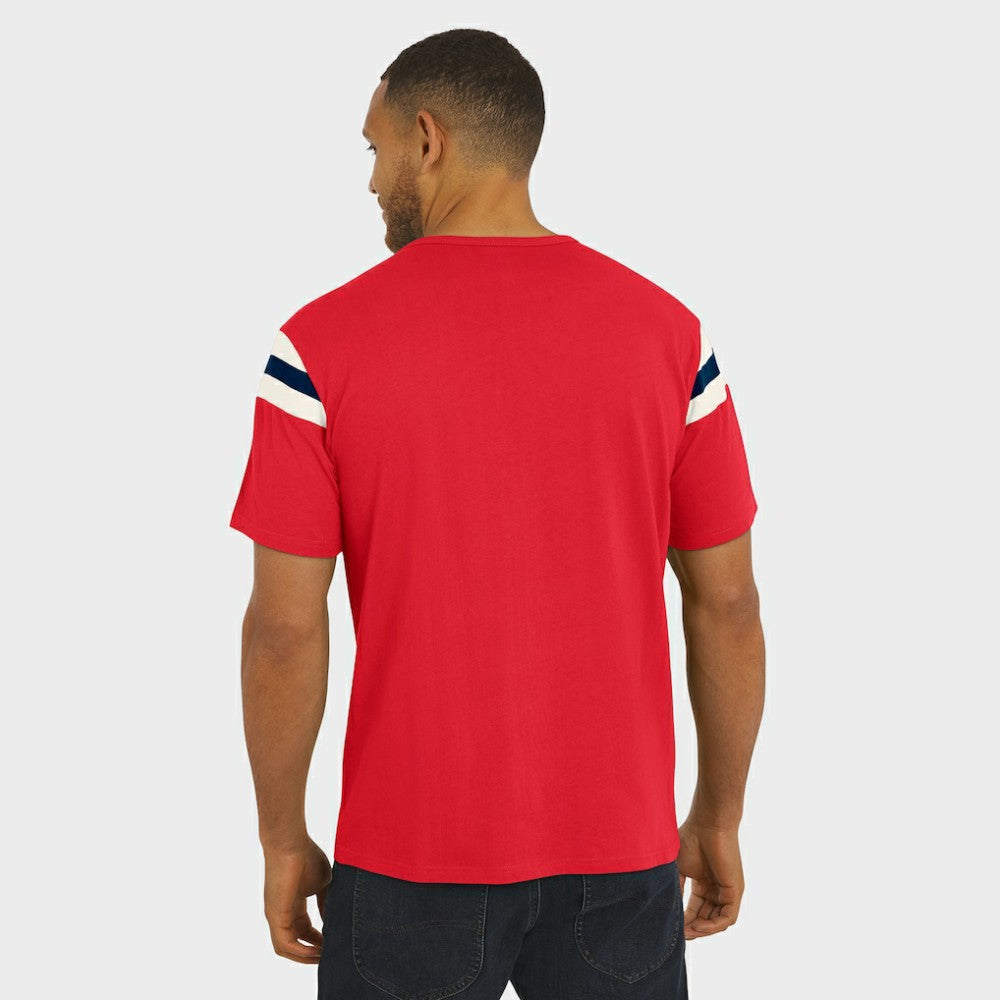 St. Louis Cardinals Darius Rucker Collection by Fanatics Distressed Sleeve Stripe T-Shirt - Red T-shirts