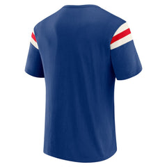 Chicago Cubs Darius Rucker Collection by Fanatics Distressed Sleeve Stripe T-Shirt - Royal T-shirts