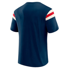 Boston Red Sox Darius Rucker Collection by Fanatics Distressed Sleeve Stripe T-Shirt - Navy T-shirts