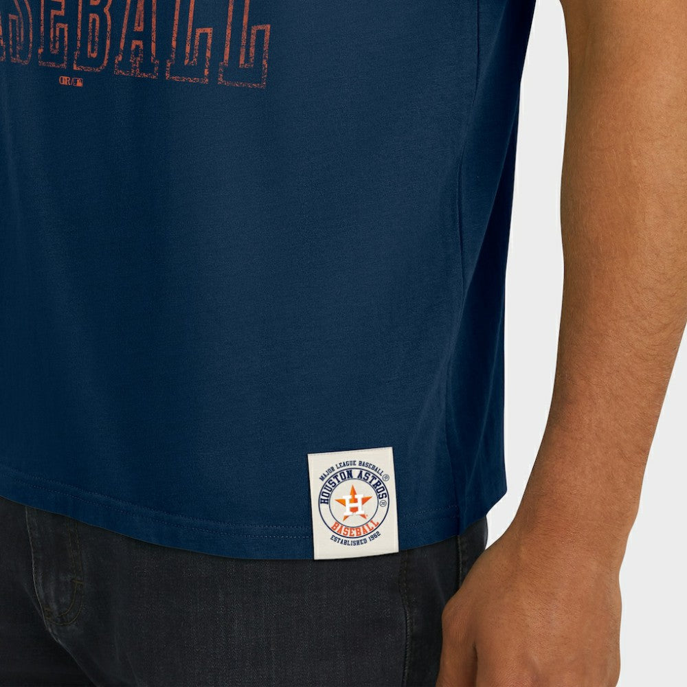 Houston Astros Darius Rucker Collection by Fanatics Distressed Sleeve Stripe T-Shirt - Navy T-shirts