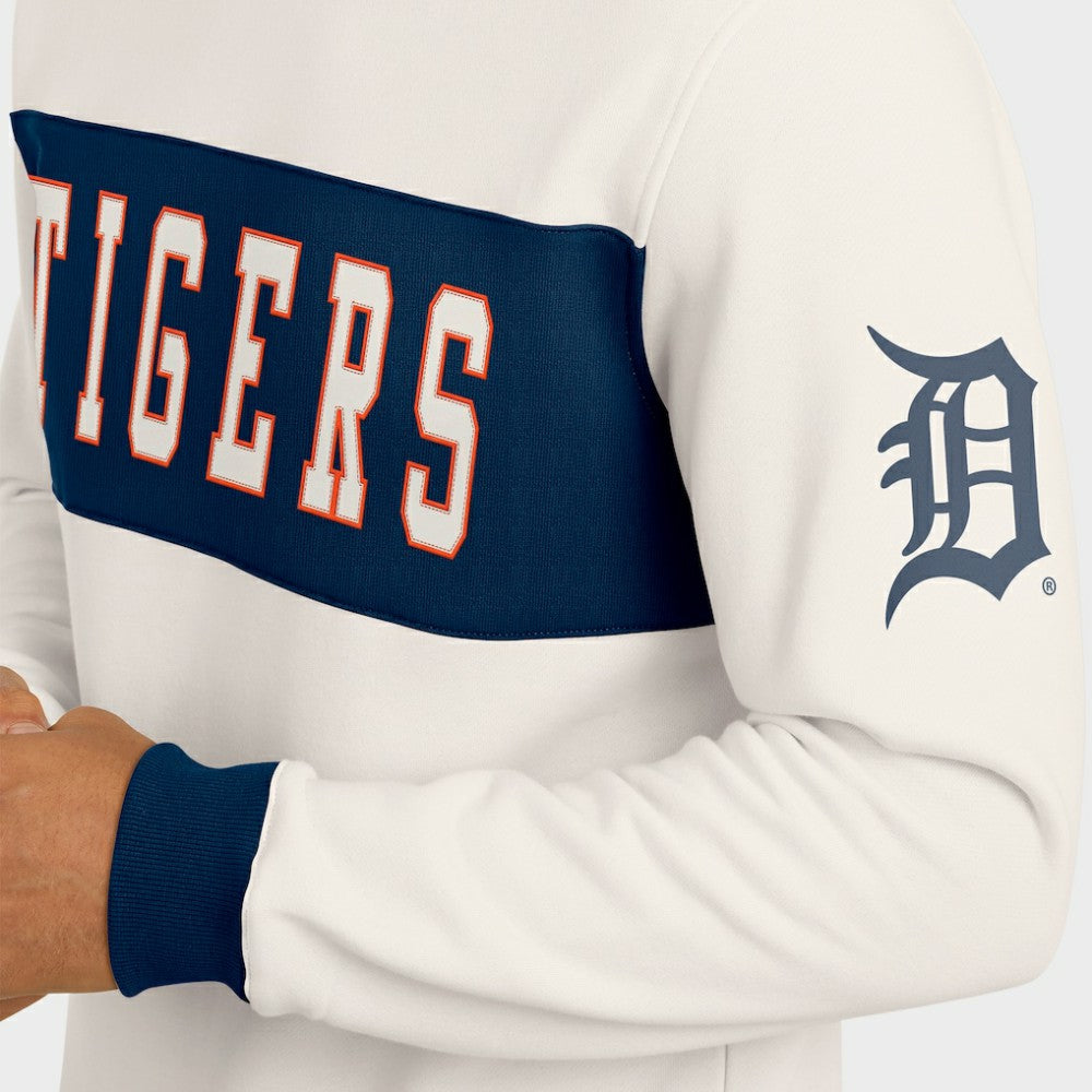 Detroit Tigers Darius Rucker Collection by Fanatics Colorblock Crewneck Sweatshirt - Cream Sweatshirts