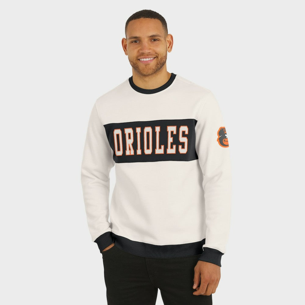 Baltimore Orioles Darius Rucker Collection by Fanatics Colorblock Crewneck Sweatshirt - Cream Sweatshirts