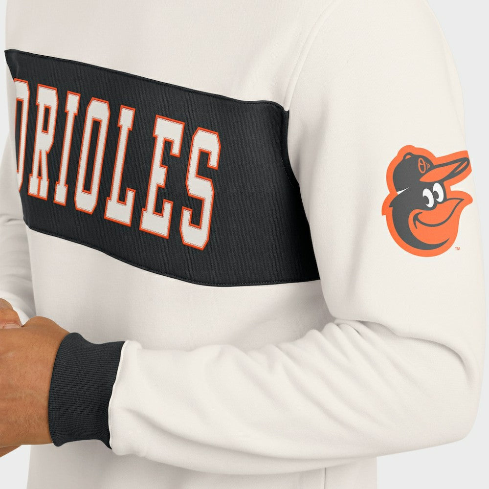 Baltimore Orioles Darius Rucker Collection by Fanatics Colorblock Crewneck Sweatshirt - Cream Sweatshirts