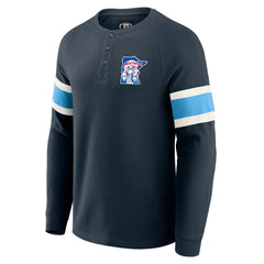 Minnesota Twins Darius Rucker Collection by Fanatics Waffle-Knit Raglan Long Sleeve Henley T-Shirt - Navy T-shirts