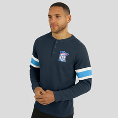 Minnesota Twins Darius Rucker Collection by Fanatics Waffle-Knit Raglan Long Sleeve Henley T-Shirt - Navy T-shirts