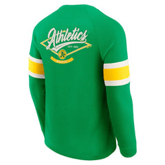 Athletics Darius Rucker Collection by Fanatics Waffle-Knit Raglan Long Sleeve Henley T-Shirt - Green T-shirts